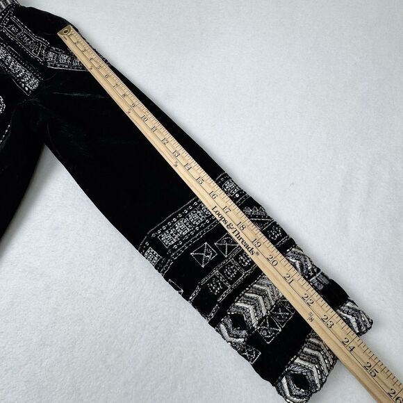 Raga Womens Embroidered Beaded Velvet Jacket Black S Elegant Western Dressy Boho - Picture 14 of 15